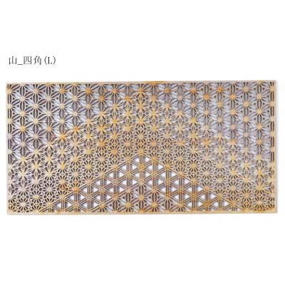 ふるさと納税 智頭町 智頭杉のプレイスマット ー組子模様ー　山_四角　Lサイズ