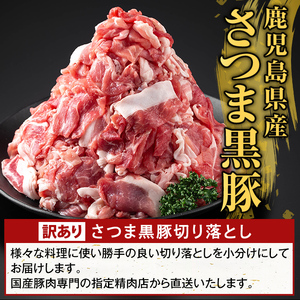 K-429-D ＜訳あり＞鹿児島県産 さつま黒豚切り落とし(計3kg)【ふるさと産直バザール】霧島市 部位ミックス 切落し 黒豚 国産 鹿児島県産 肉 精肉 ワケアリ
