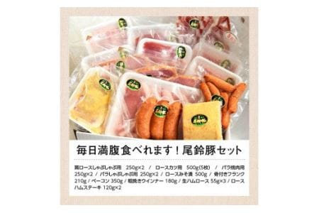 毎日満腹食べれます!尾鈴豚 豚肉セット【肉 豚肉 国産 九州産 宮崎県産 豚しゃぶ 焼肉 とんかつ バラエティ豚肉セット】