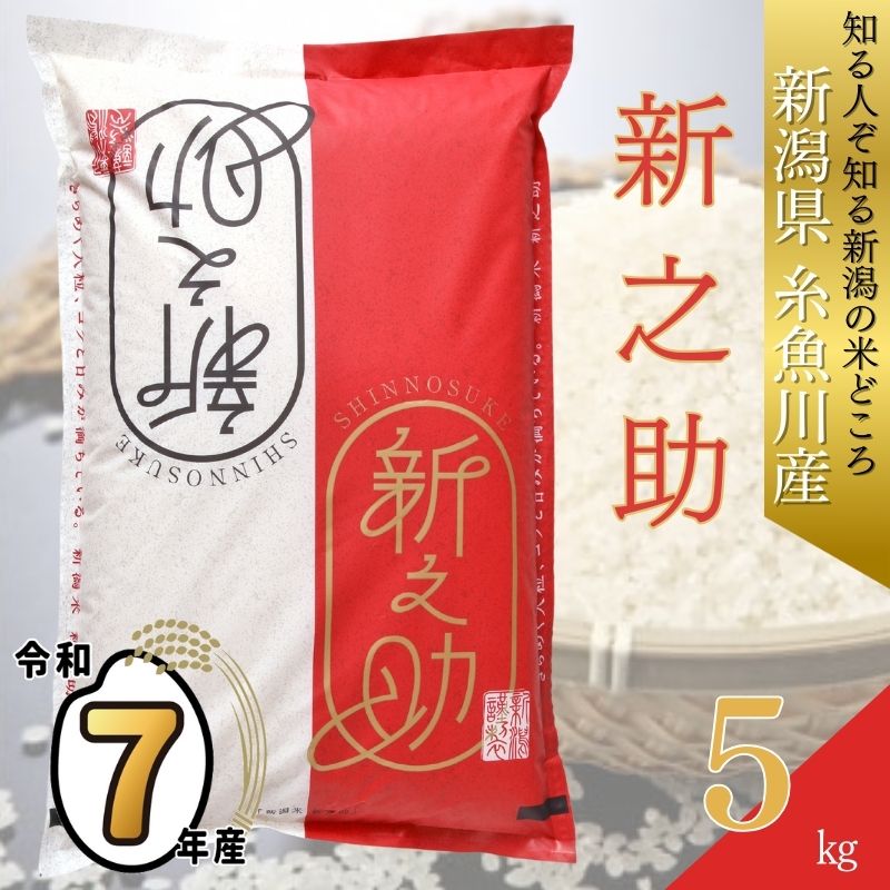 【ふるさと納税】 令和7年産 新米予約 『新之助』 5kg 新潟県糸魚川産 10月以降順次発送予定 農家直送 2025年 しんのすけ あぐ里能生 お米 食品 人気 おすすめ ギフト 新潟県の新しいブランド米 産地直送 5キロ 先行予約 精米 白米 おにぎり 弁当 農家自慢 米 こめ