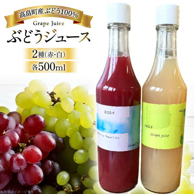 【ふるさと納税】 ぶどう ジュース 2種 （赤・白） 各500ml [大野農園 Rapporti 山形県 高畠町 tk06ayt050007] セット 2本 フルーツジュース 葡萄 ブドウ グレープ グレープジュース 飲み比べ 無添加