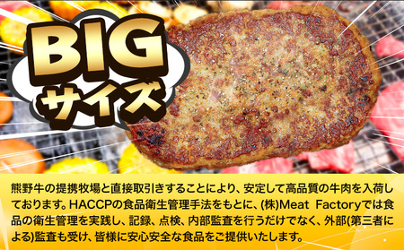 ハンバーグ 熊野牛 MEGA バーグ ハーフ 650g×2個