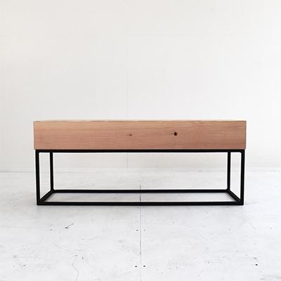 ふるさと納税 木津川市 HITTITEの天板が分厚いシリーズ　「The Low  90」 ベンチチェア |  | 01