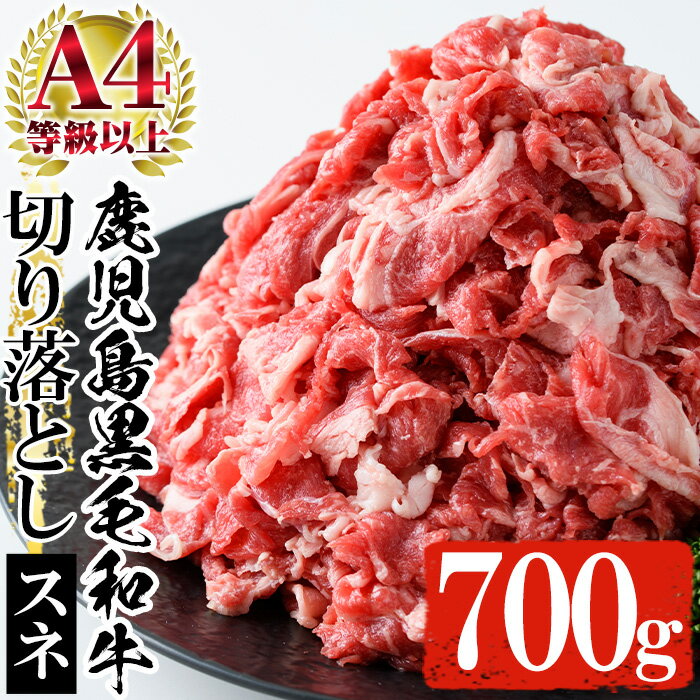 【ふるさと納税】鹿児島県黒毛和牛すね肉切り落とし(計700g・350g×2P) A4等級以上 牛 牛肉 すね肉 切り落とし 国産 九州 スネ肉 肉じゃが カレー ハヤシライス ハッシュドビーフ【バクロ】