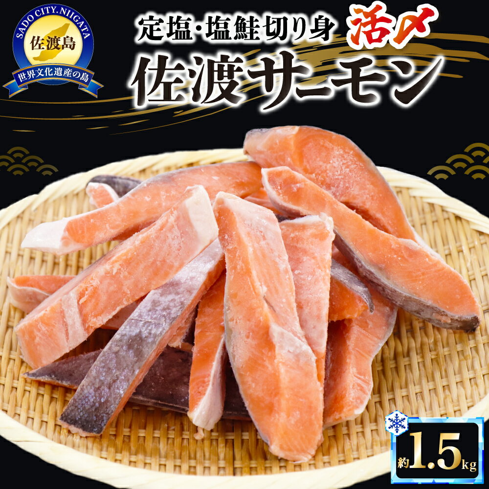 【ふるさと納税】銀鮭 塩鮭切身 約1.5kg 佐渡サーモン 国産 4パック真空包装 冷凍 活け締め 血抜き 定塩さけ 切り身 焼き魚 ごはん お弁当 新潟県 佐渡市