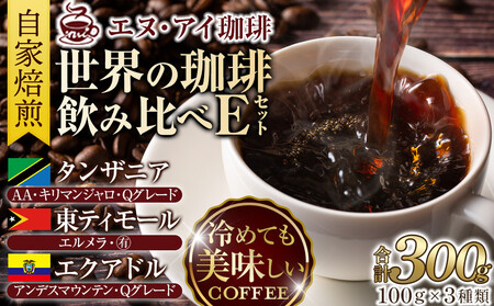 冷めても美味しく飲める珈琲を焙煎後1or2日の鮮度で発送する自家焙煎珈琲！【Eセット】＜粉＞