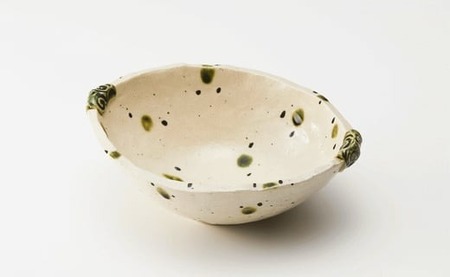 【 耳付楕円鉢 ×1枚 】 陶芸工房 季仙窯 ［ 陶芸 手びねり 手づくり 鉢 皿 料理 作品 岩手 陸前高田 ］RT638
