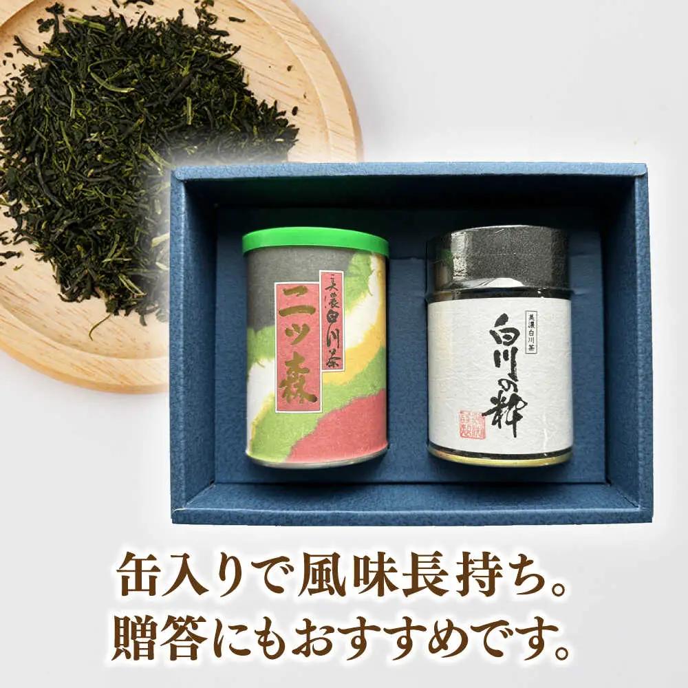 上級白川茶 2種セット 100g×2本 / ますぶち園[AWAC003]緑茶