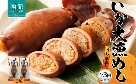 定期便 4ヵ月毎 全3回 いか大漁めし2尾入りセット_HD152-T001