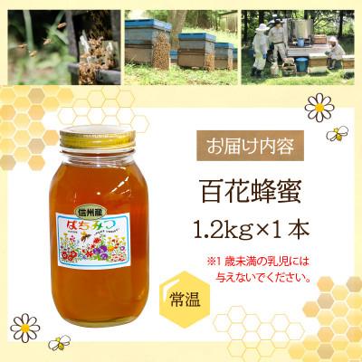 ふるさと納税 岡谷市 信州産蜂蜜 百花 1.2kg |  | 02