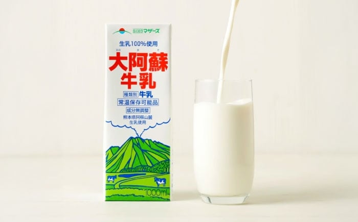
            【全6回定期便】大阿蘇 牛乳 1000ml 紙パック(6本入) / 阿蘇 熊本 乳牛 生乳 牛乳 ミルク 無調整 自然 らくのう【合同会社 たべたせいか】 [BHBY025]
          