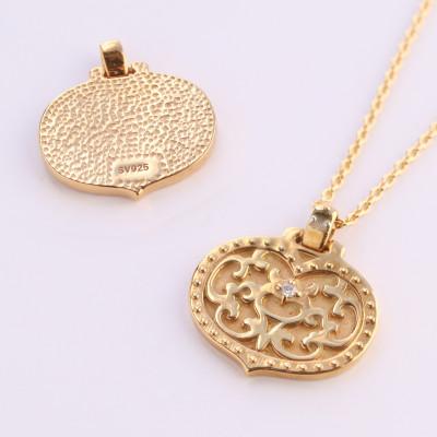 ふるさと納税 山梨県 【Do_goods】 古墳時代の造形美　『心葉形杏葉』 ダイヤモンド ネックレス 659-871-D