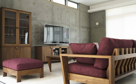 No.823-10 （ウォールナット）AUTHENTICITY SOFA B II GR（グレー）