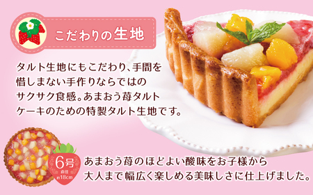 U08-17 あまおうの苺タルトケーキ6号(約18cm)4~6人分 いちご いちご いちご いちご いちご【YUKU】 【fukuchi00】