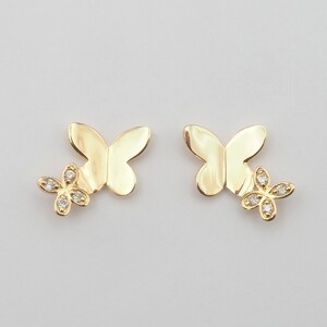 K18 0.04ct ダイヤモンド ピアス　FFP-000339