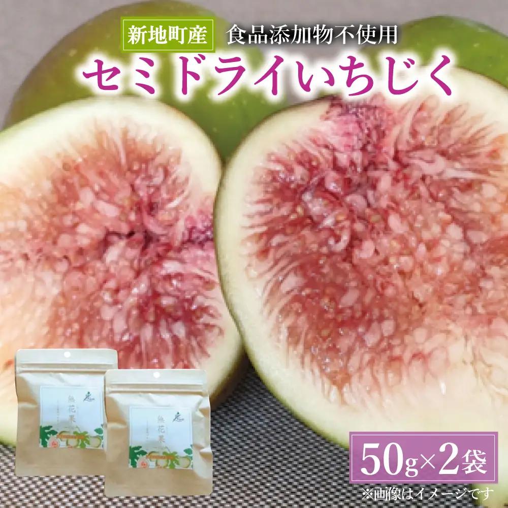 福島県新地町産いちじくセミドライフルーツ　50g×2袋セット　合計100g