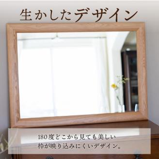 【SENNOKI】SOLソル ホワイトオーク W300×D30×H300mm(1kg)木枠正方形デザインインテリアミラー【2404M05014】