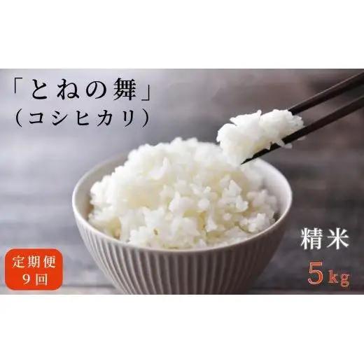 【9ヶ月定期便】《 令和7年産 》米 コシヒカリ 「 とねの舞 」 精米 5kg ／ 米 こめ コメ お米 おこめ コシヒカリ こしひかり とねの舞 白米 ごはん 令和7年産 5kg 定期便 茨城県 利根町 送料無料