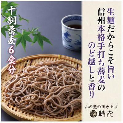 ふるさと納税 朝日村 信州そば　朝日村本格手打ち十割生そば6食入と無添加自家製つゆ付き