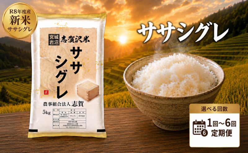 
                  【 令和8年産 】新米 ササシグレ [選べる回数] おこめ お米 白米 精米 コメ ライス ごはん ご飯 国産米 希少 幻の米 幻 まぼろし プレミアム キレ 高級 あっさり さっぱり 和食 飽きない 香り 大粒 食味 冷めてもおいしい 一度は食べてみたい 米の貴婦人 志賀沢米 岩沼産米
                