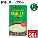 【ふるさと納税】【定期便】【1ヶ月毎4回】抹茶・オ・レ 250ml 計96本 計24L（24本×4回） 抹茶オーレ 抹茶オレ 抹茶ミルク 抹茶 乳製品 乳飲料 クロレラ 緑茶ポリフェノール 飲み物 飲料 常温保存 お取り寄せ 静岡抹茶 朝比奈 熊本県産 菊池市 送料無料