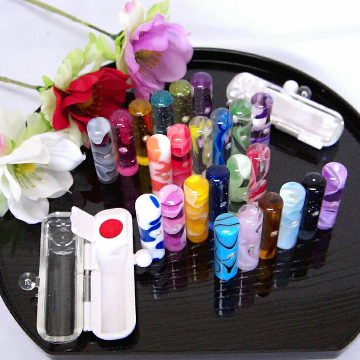 【ふるさと納税】おしゃれ印鑑 12.0mm×45mm 印鑑 印鑑ケース付 子ども用 携帯用認印 ギフト 贈り物 雑貨 文房具 かわいい 専用ケース付き 出産祝い プチギフト 子供用銀行印 山梨県 甲斐市 W-1