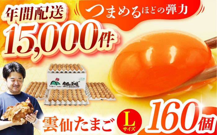 
Lサイズ160個(150個＋割れ補償10個入り) 長崎県/塚ちゃん雲仙たまご村 [42ACAE006] 卵 玉子 タマゴ 鶏卵 長崎 島原 九州 大容量 たっぷり
