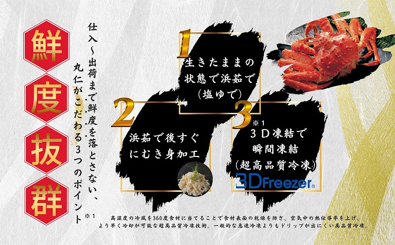 ＜12月21日決済分まで年内配送＞タラバガニむき身棒肉100g×5P A-50023