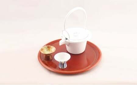 【高岡銅器】アルミ鋳物 燗鍋 市松白色 民芸品 工芸品 伝統技術 装飾品 日用品  FAD-0697