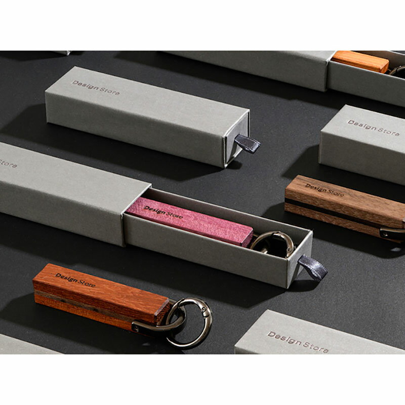 【ふるさと納税】Anew 寄木キーホルダー ストレートタイプ 能美市