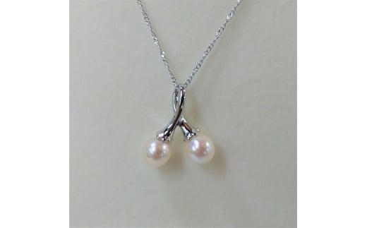 20-58伊勢志摩あこや本真珠ペンダント・ダブルパール