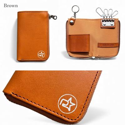 ふるさと納税 牧之原市 Revolla 国産本革 ラウンドジップ ハーフオープン スマートキーケース 【ブラウン】 |  | 01