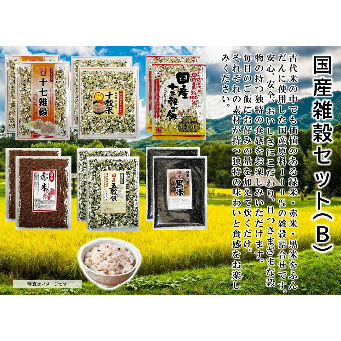 【ふるさと納税】7-S04 健康 国産 雑穀 バラエティセット(B) 各2袋