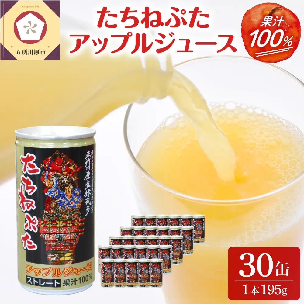 りんごジュース 果汁100％ 1箱 30本 たちねぷた 立佞武多りんごジュース 
