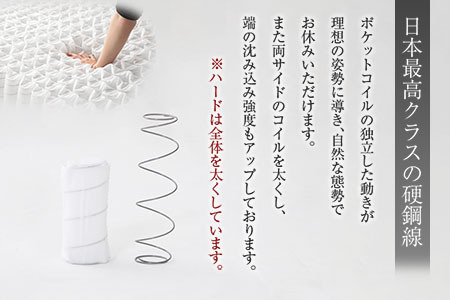 マットレス （クイーン） 夜香 ハイグレード2 国産 ポケットコイル ベッド 寝具 インテリア 家具 ポケットコイルマットレス 圧縮梱包 両面仕様_CH041_Hqn