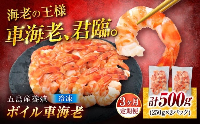 
            【3回定期便】養殖ボイル車海老500g[PCU010] 車海老 車海老 クルマエビ 海老 海老 くるまえび エビ むきえび 冷凍 尾付き
          