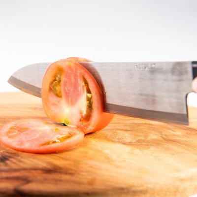 ふるさと納税 大牟田市 【刀匠四郎國光一門】《刀鍛冶が造る本格包丁》鋼入りステンレス菜切り包丁牛刀型(両刃) |  | 02