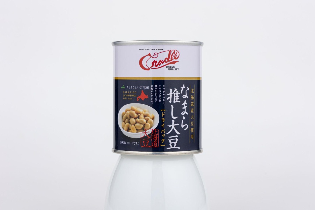 なまら推し大豆 12缶 大豆のドライパック 缶 北海道産 苫小牧 広域 缶詰 長期保存可 常温 非常食