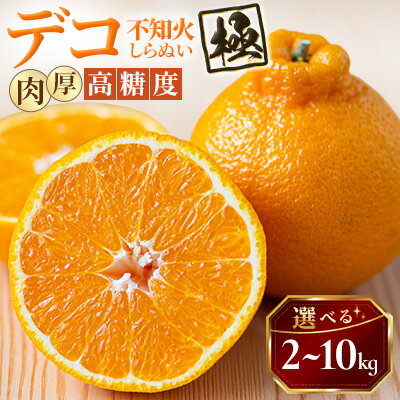 【ふるさと納税】【太陽をたっぷり浴びた】デコ(不知火)【極】 2kg / 3kg / 5kg / 10kg_ みかん ミカン 柑橘 不知火 しらぬい デコ 果物 くだもの フルーツ 甘い 希少 愛媛 デザート 愛媛みかん 密柑 高糖度 極 ジューシー 果汁たっぷり 厳選 【G1509742】