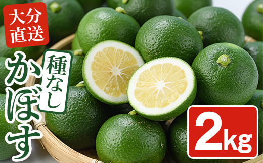 <先行予約受付中！2026年8月下旬以降順次発送予定>おもとの丘の種なしかぼす(2kg)柑橘 かんきつ カボス 種無し 期間限定【111300800】【未来農林】