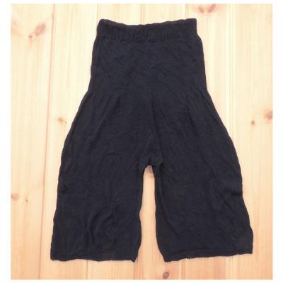 ふるさと納税 大和高田市 日本製 シルク 100% ペチコートパンツ ハーフ丈 天然素材 ブラック (745-7570)