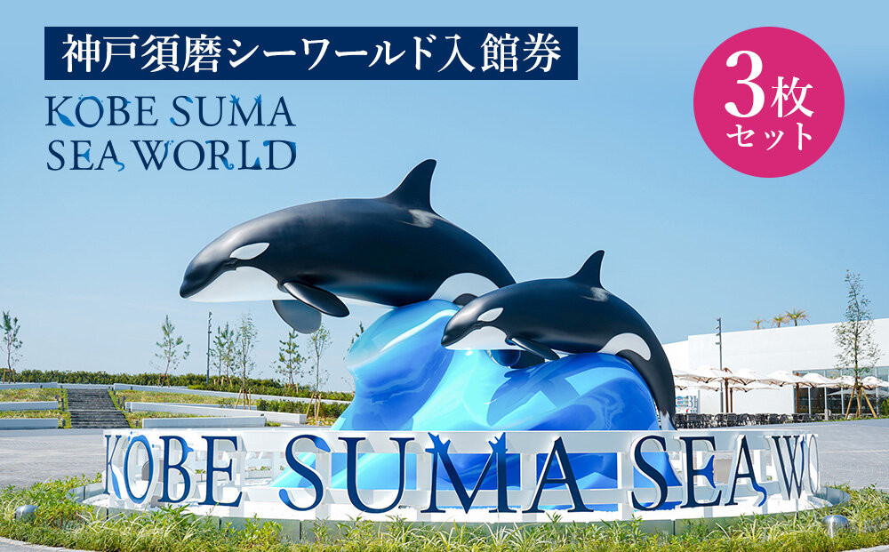 神戸須磨シーワールド（水族館）入館券　３枚セット（有効期限：2026年10月1日～2027年3月31日）
