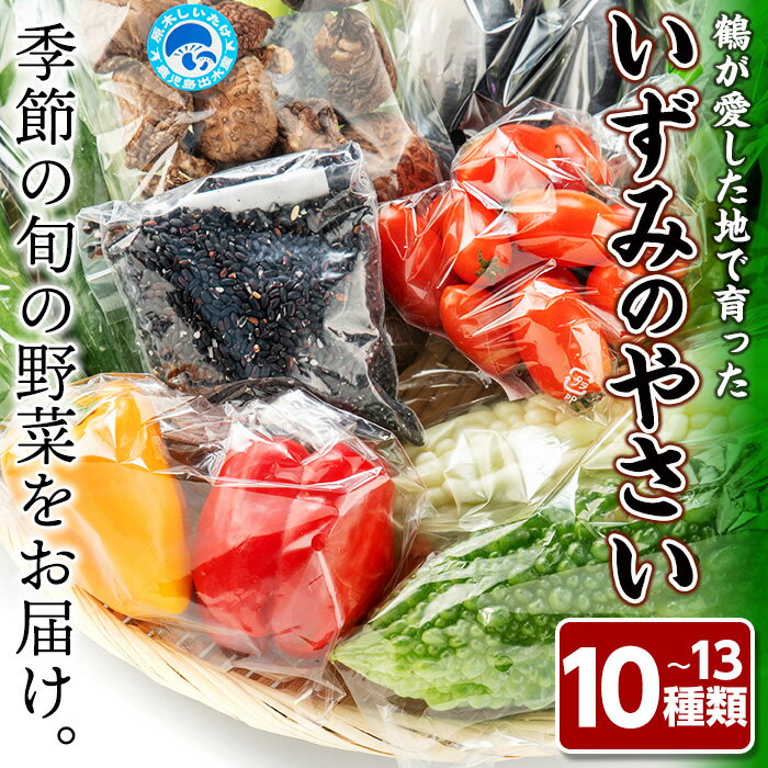 【ふるさと納税】鶴が愛した地で育ったいずみのやさいおまかせ野菜セット(10〜13種類) 野菜 詰め合わせ セット 国産 鹿児島県産 市場直送 旬 季節 何が届くかはお楽しみ 【How to 21 Club】