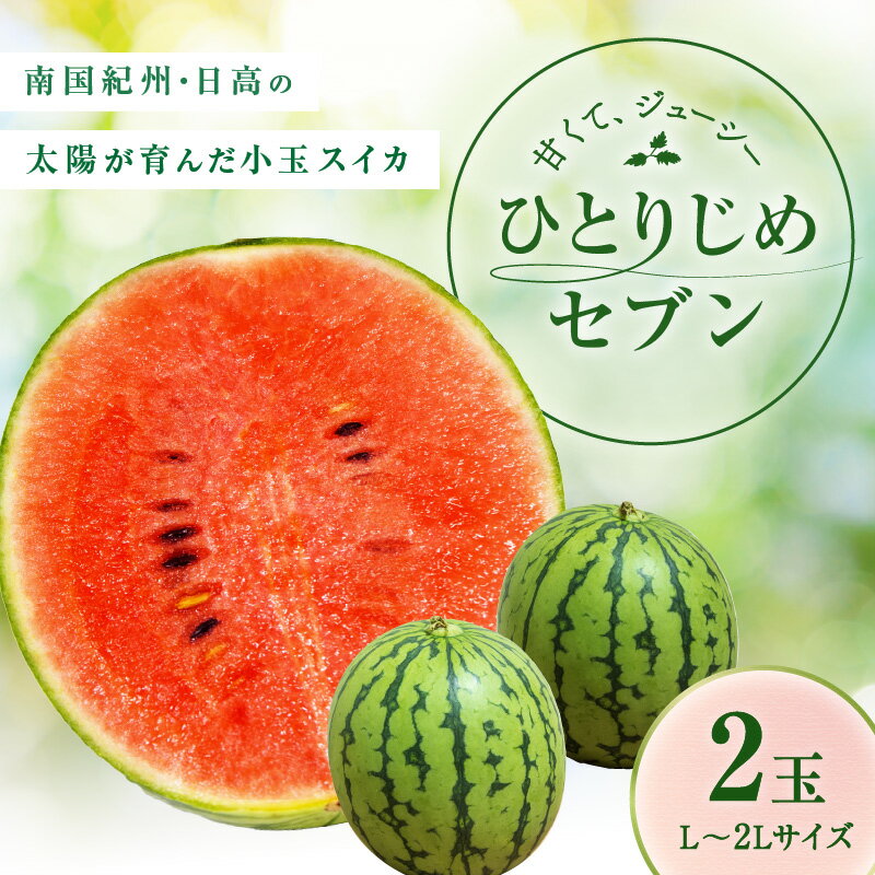 【ふるさと納税】南国紀州・日高の太陽が育んだ小玉スイカ(ひとりじめセブン)《先行予約2025年5月中旬より順次発送予定》【配送不可地域】北海道・沖縄・離島 ふるさと納税 すいか ふるさと納税 西瓜 ふるさと納税 スイカ フルーツ 果物 送料無料 小玉 スイカ