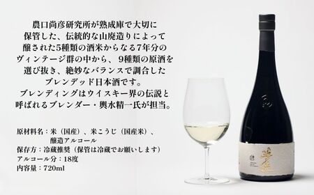 農口尚彦研究所 夢造　能登復興支援特別限定酒 720ml×1本 