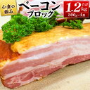 【ふるさと納税】小倉の極み ベーコン ブロック 合計1.2kg 300g×4袋 豚 お肉 おかず 冷凍 送料無料