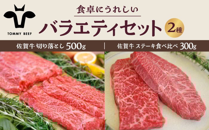 
                  【牧場直送】佐賀牛 食卓にうれしいバラエティ セット （切り落とし 500g＆ステーキ食べ比べ 300g）【佐賀セントラル牧場】佐賀県産 牛肉 お肉 肉 切り落とし ステーキ 食べ比べ 詰め合わせ 九州 佐賀県 白石町  白石 [IAH203]
                