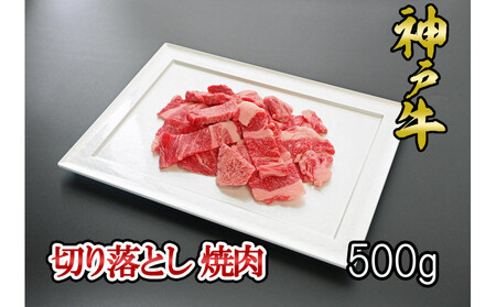 神戸牛 焼肉用 厚切り落とし  500g (BBQ 不揃い 切り落し 訳あり)