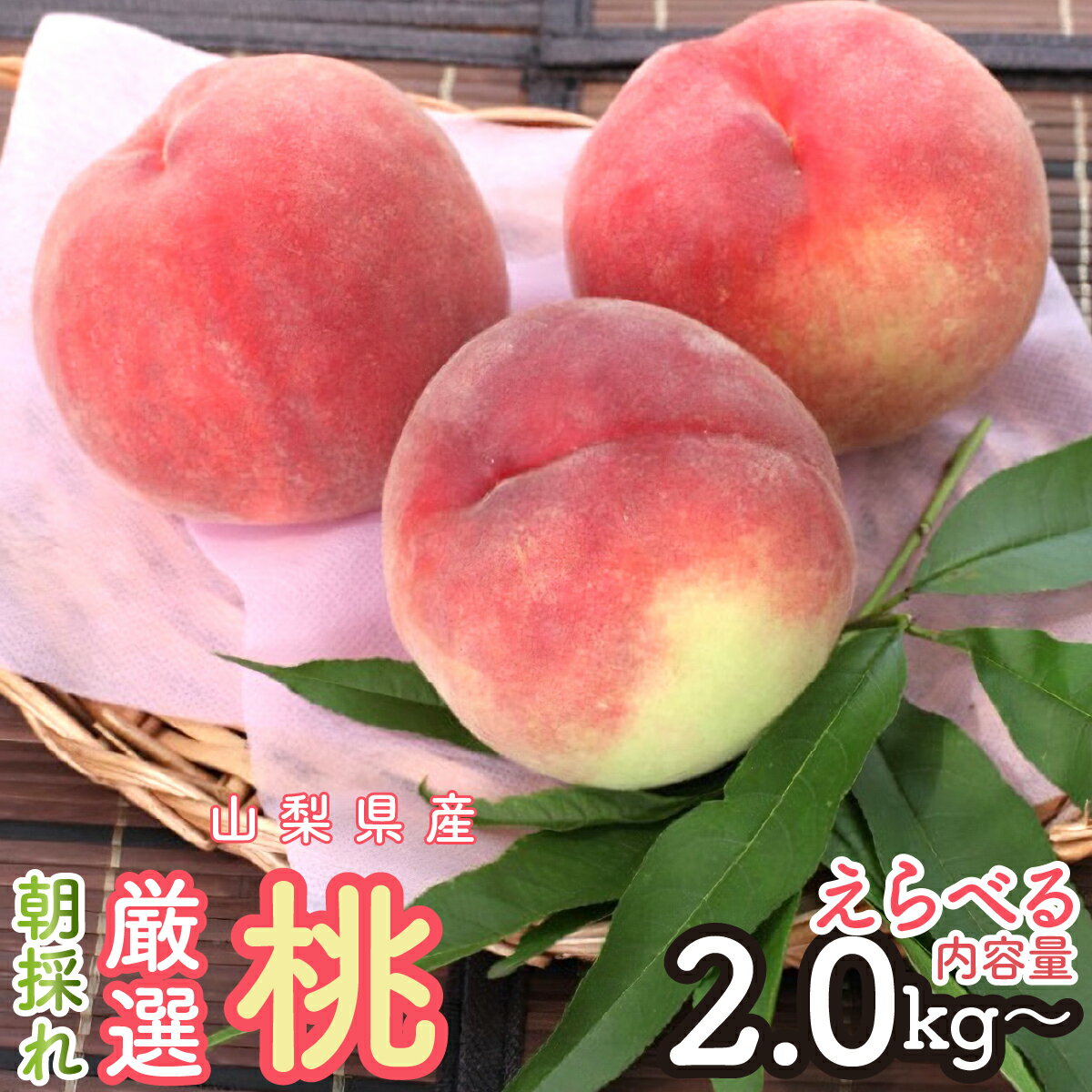 【ふるさと納税】2026年発送 朝採れ！厳選！山梨県産 桃 選べる容量 SWCM001