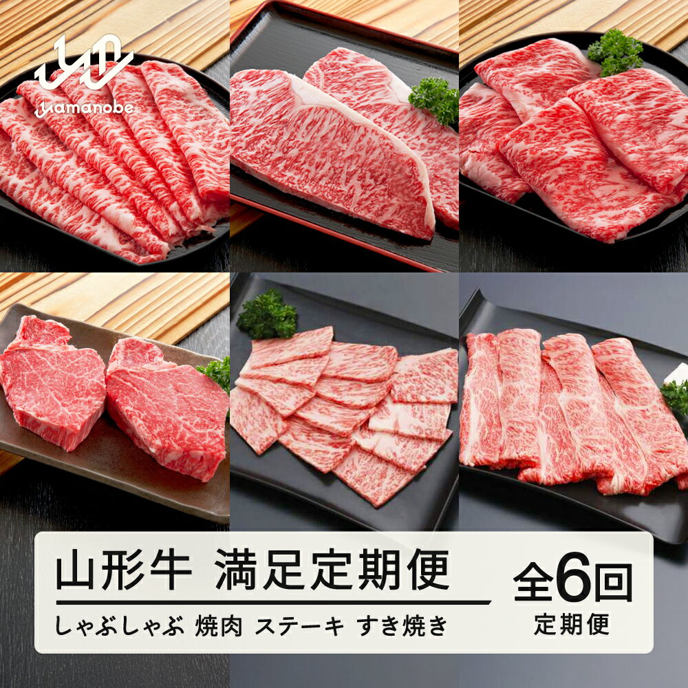 【ふるさと納税】山形牛 定期便 山形牛満足定期便(全6回) 冷凍 セット ロース しゃぶしゃぶ すき焼き 高橋畜産 送料無料 ※沖縄・離島への配送不可 tc-tkygx6